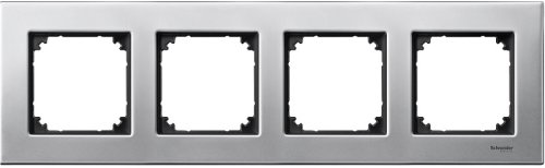 Рамка универсальная Schneider Electric Merten M-Elegance 4-м. металл платина серебро фото Рамка универсальная Schneider Electric Merten M-Elegance 4-м. металл платина серебро картинка